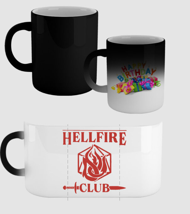 hellfire club 85 model negru pe tricou
