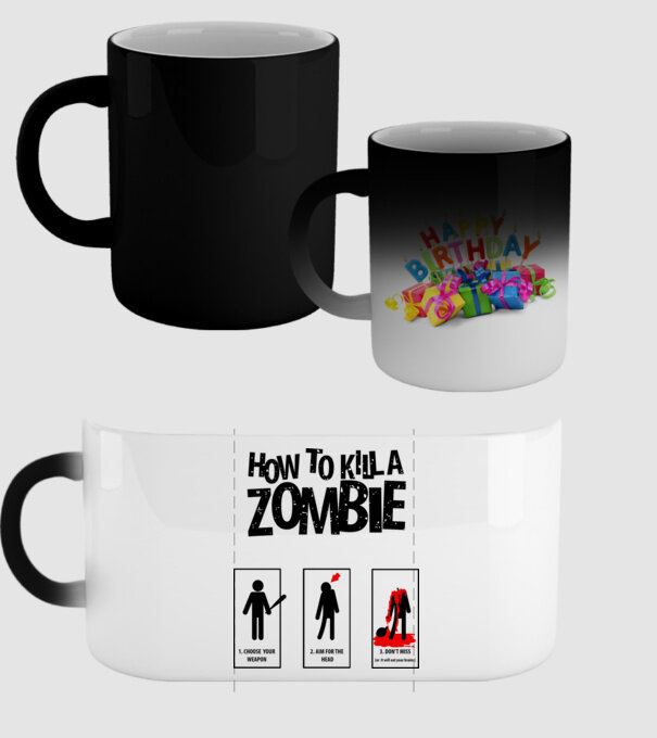 How to kill a zombie model negru pe tricou