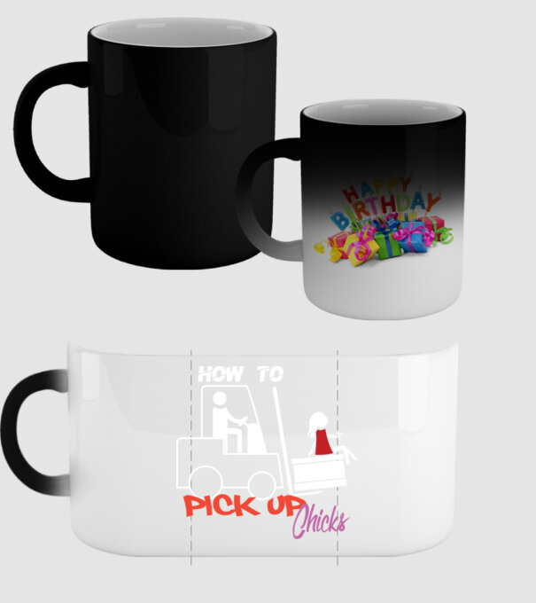 How to Pick up Chicks model negru pe tricou