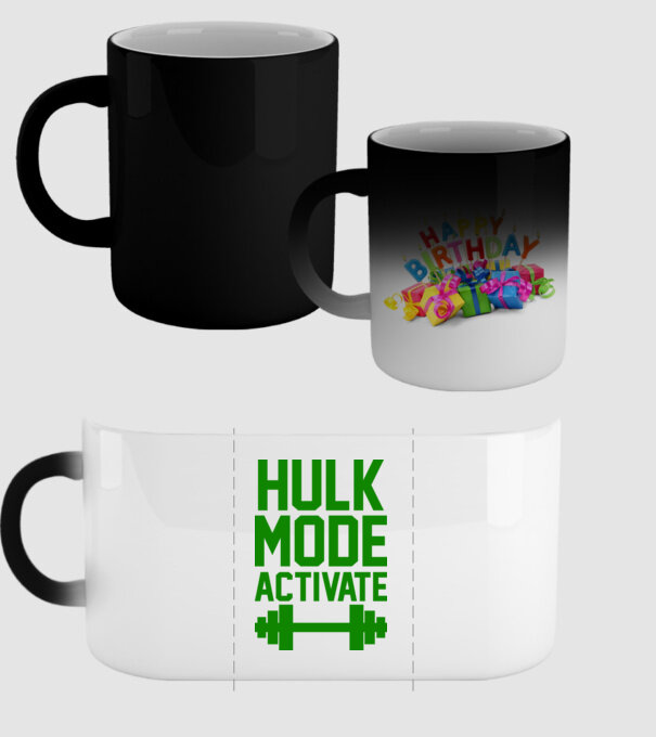 Hulk mode model negru pe tricou