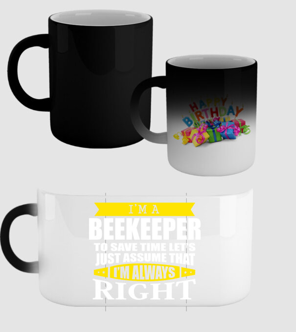 'I''m a beekeeper to save time let''s just assume that I''m always right' model negru pe tricou