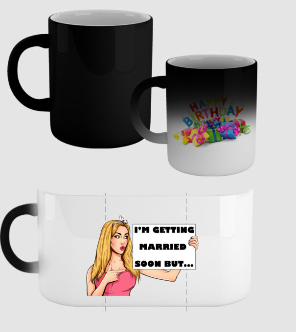 'I''m getting married soon but...' model negru pe tricou