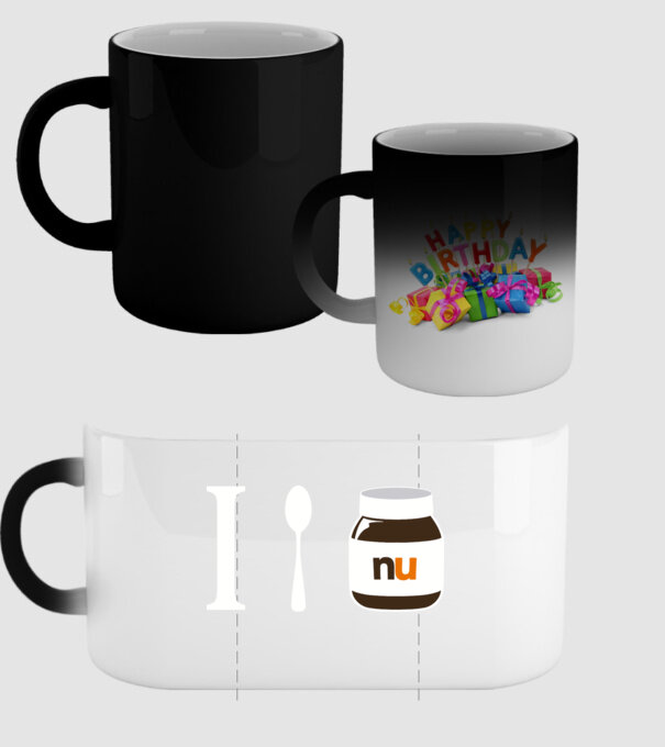 i love nutella model negru pe tricou