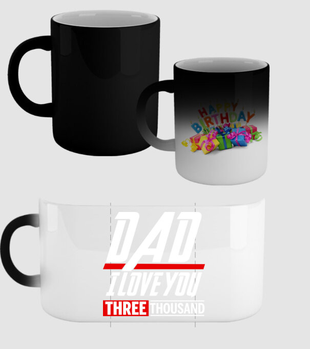 I love you three thousand model negru pe tricou
