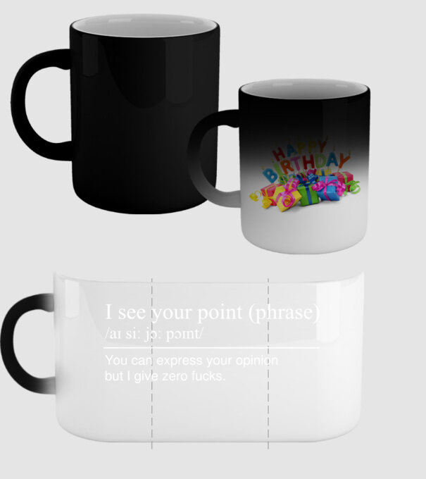 I see your point model negru pe tricou