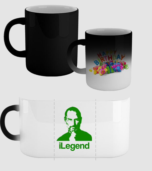 iLegend Steve Jobs model negru pe tricou