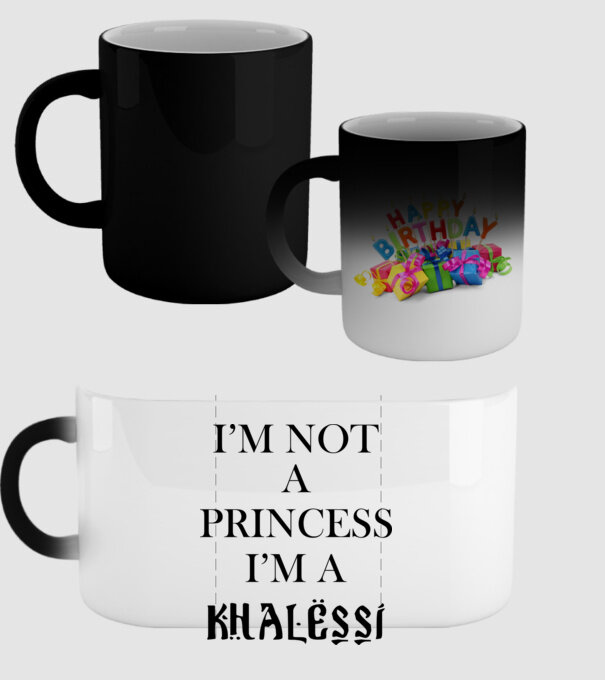 im not a princess im a khalessi model negru pe tricou