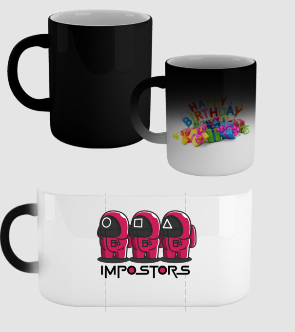 impostors squid game model negru pe tricou