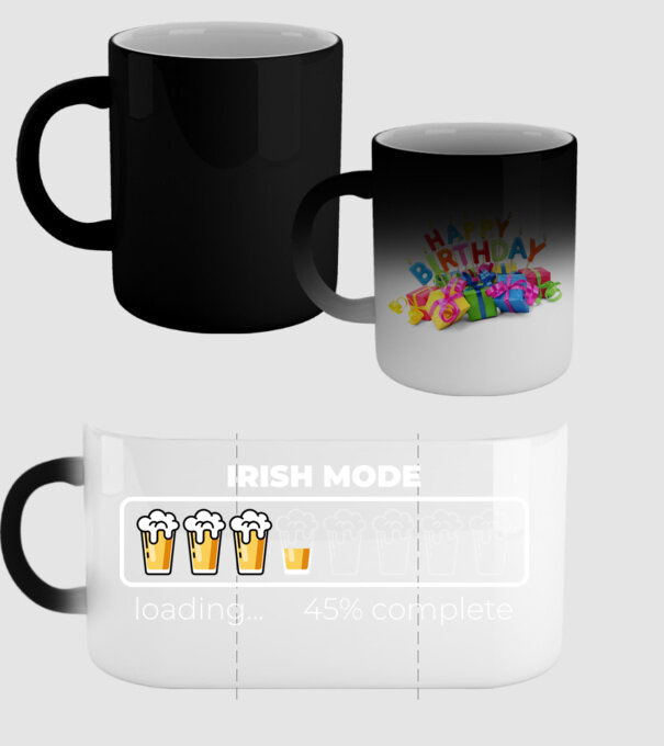 Irish mode model negru pe tricou