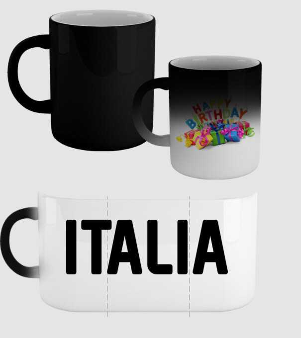 Italia model negru pe tricou