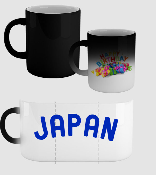 Japan model negru pe tricou