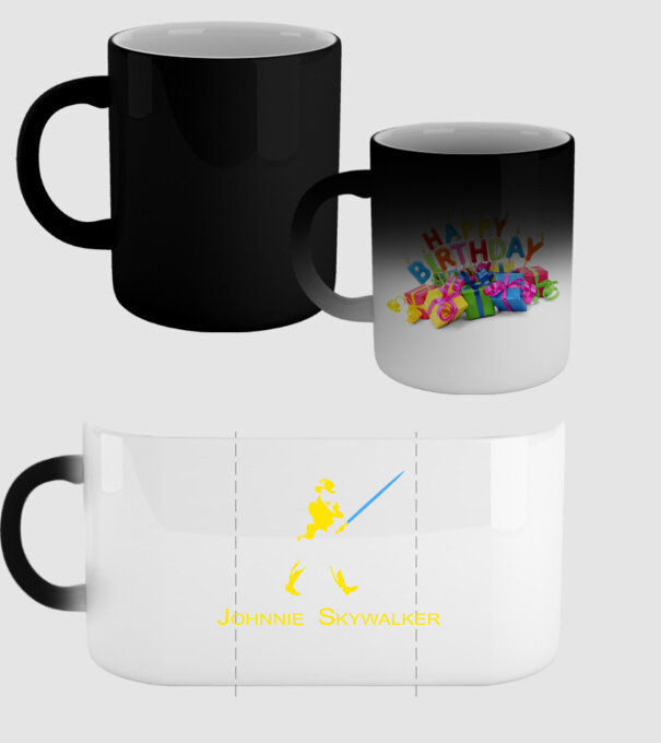 Johnnie Skywalker model negru pe tricou