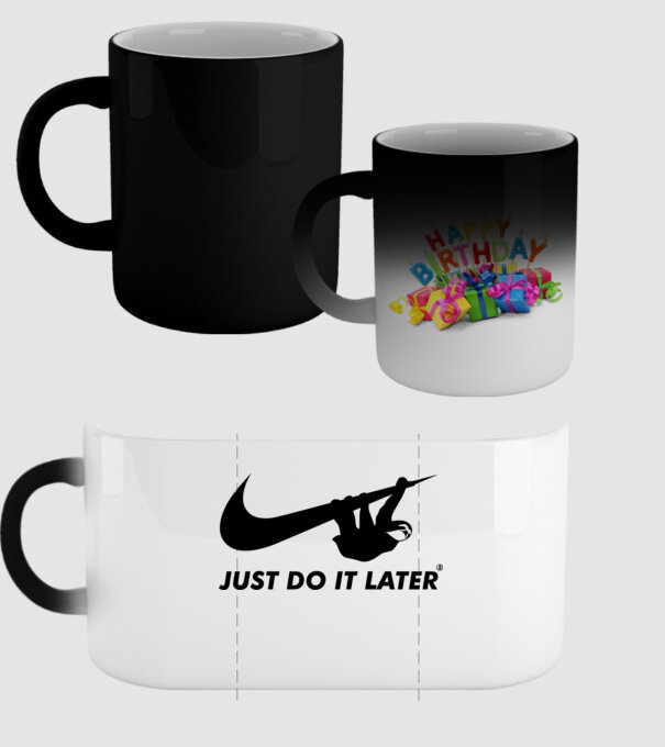 Just do it later model negru pe tricou