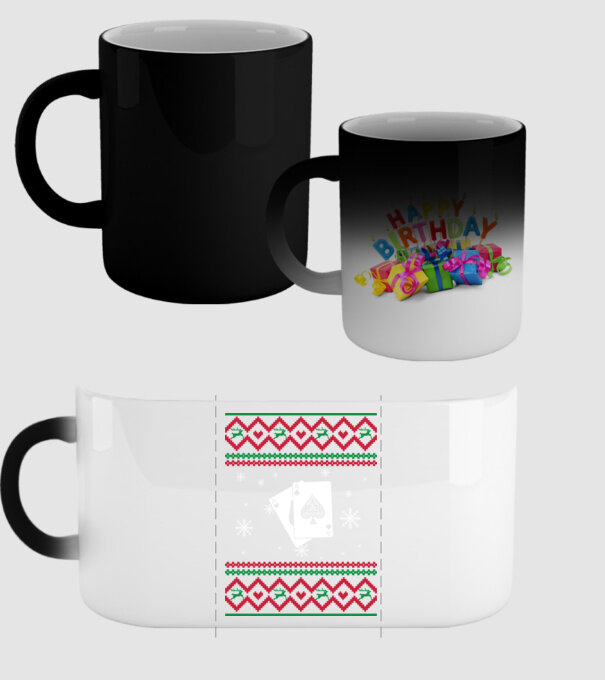 Model tricotat de Crăciun - poker model negru pe tricou