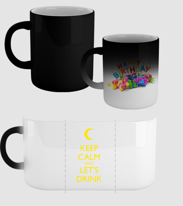 keep calm and lets drink model negru pe tricou