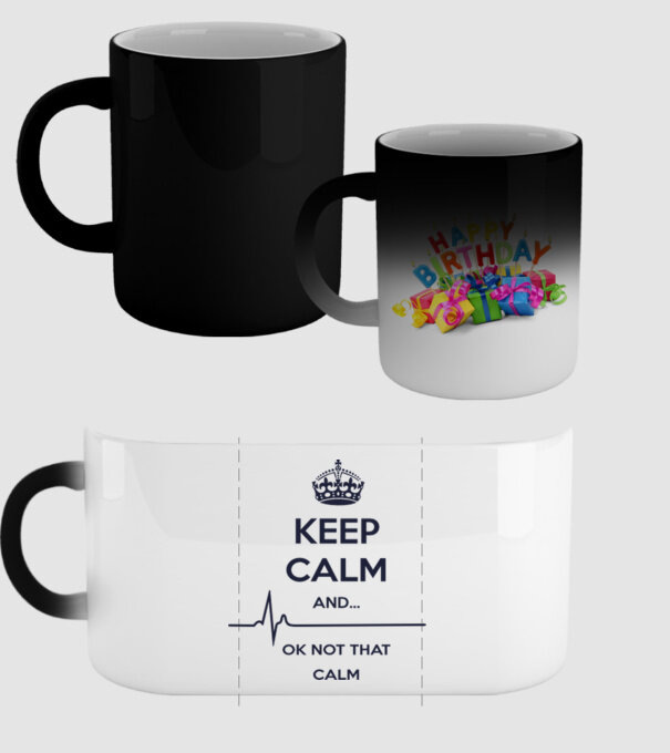 Keep calm and... Ok not that calm model negru pe tricou