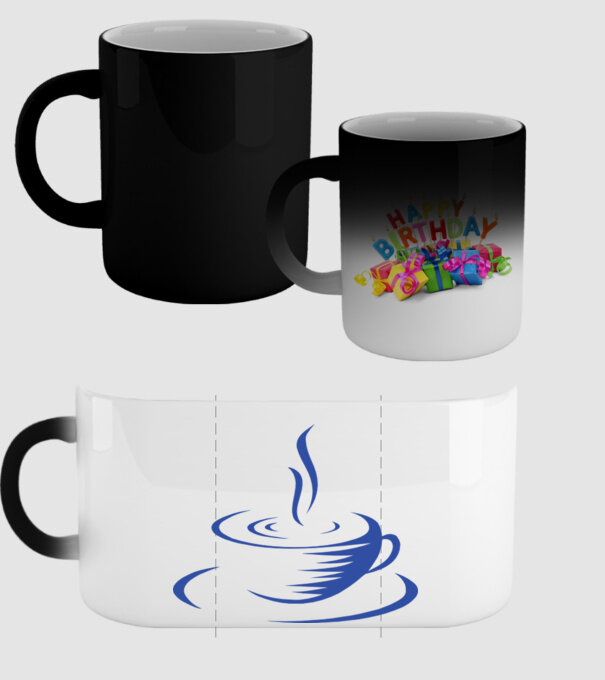 cană cafea model negru pe tricou