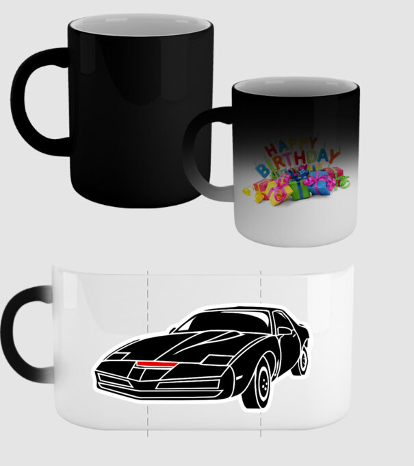 Kitt 3C.eps model negru pe tricou