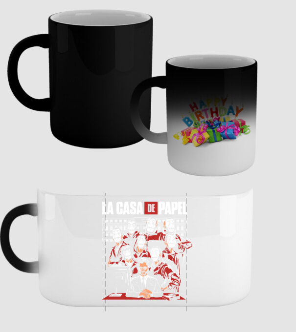 La casa de papel grupo model negru pe tricou