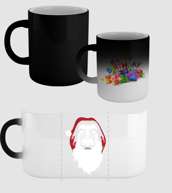 la casa de papel santa model negru pe tricou
