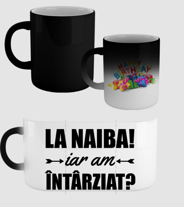 La naiba! Iar am întârziat? model negru pe tricou