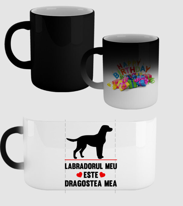 labradorul meu este dragostea mea model negru pe tricou