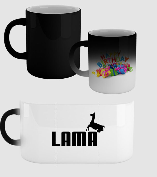 Lama puma model negru pe tricou