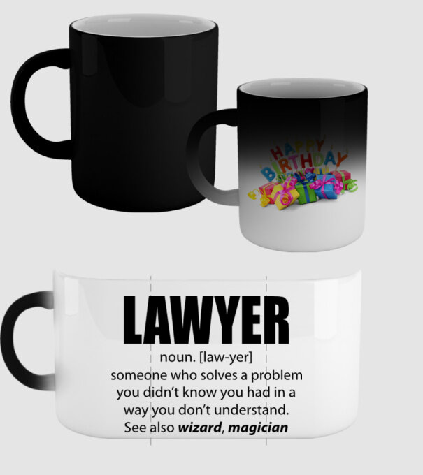 Lawyer - definiție avocat model negru pe tricou