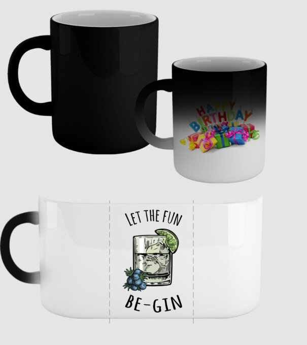 Let the fun be gin model negru pe tricou