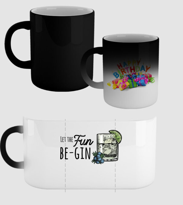 Let the fun be gin model negru pe tricou