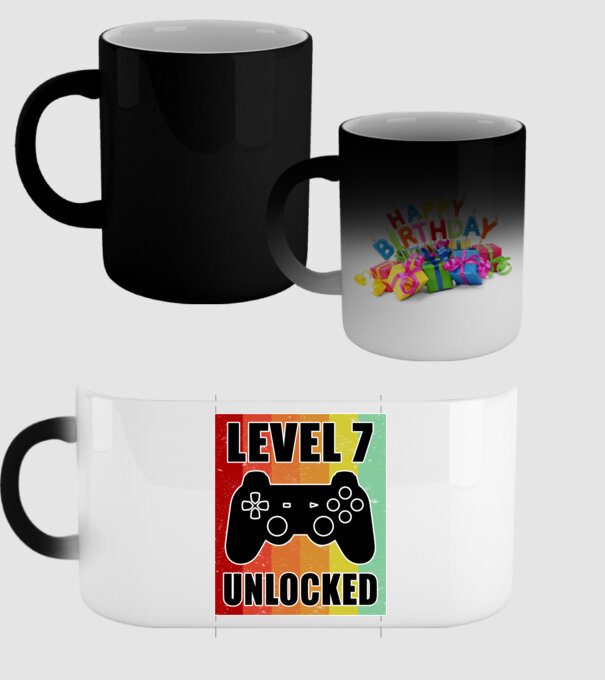 level 7 unlocked retro gamer model negru pe tricou