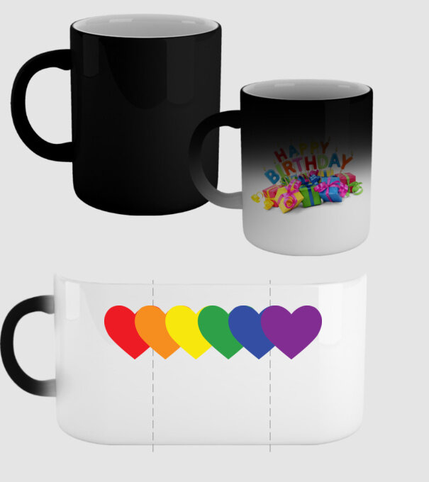 Inimi Lgbtq model negru pe tricou
