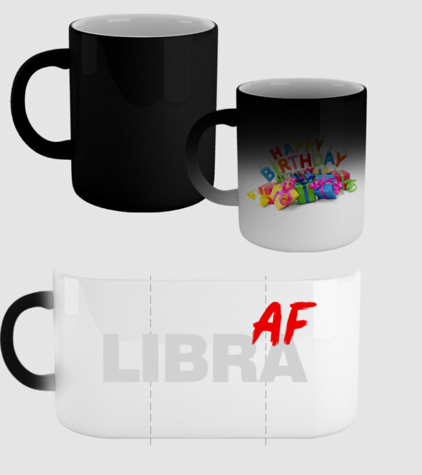 LIBRA as fuck model negru pe tricou