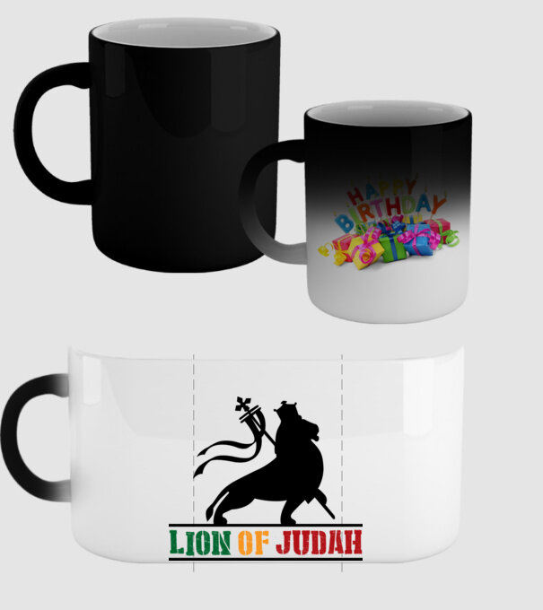 Lion Of Judah model negru pe tricou