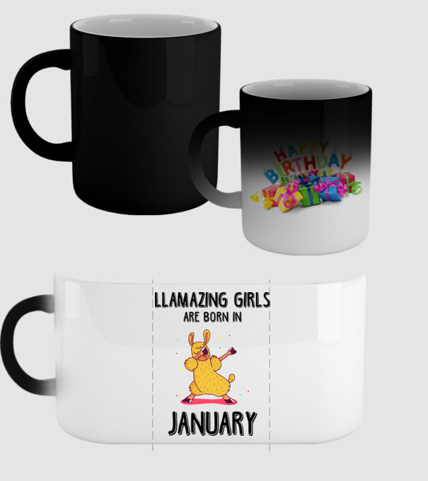 llamazing girls are born in january black model negru pe tricou
