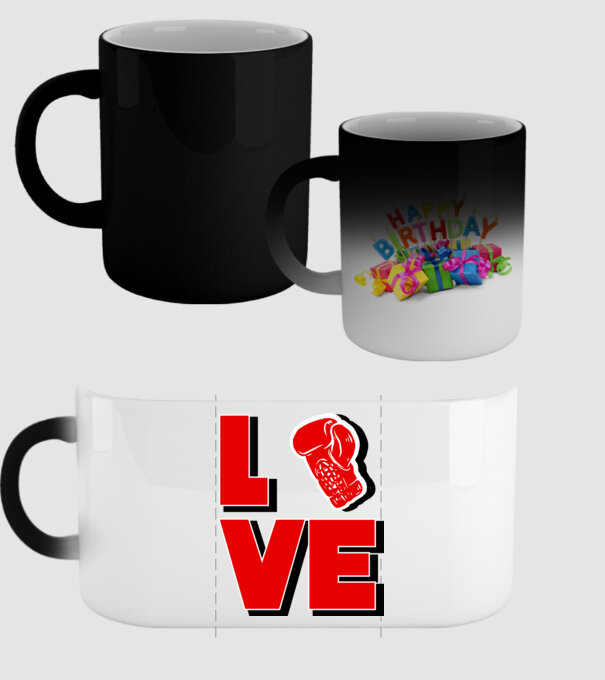 LOVE BOX model negru pe tricou