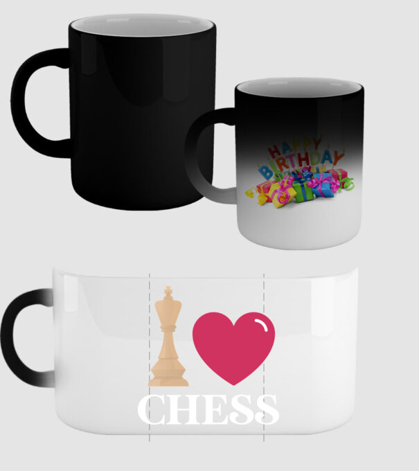 Love chess model negru pe tricou