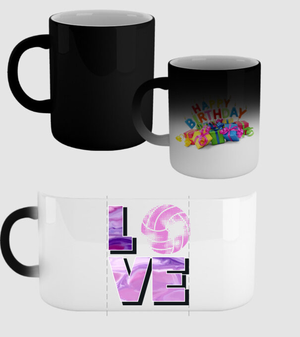 Love volleyball model negru pe tricou