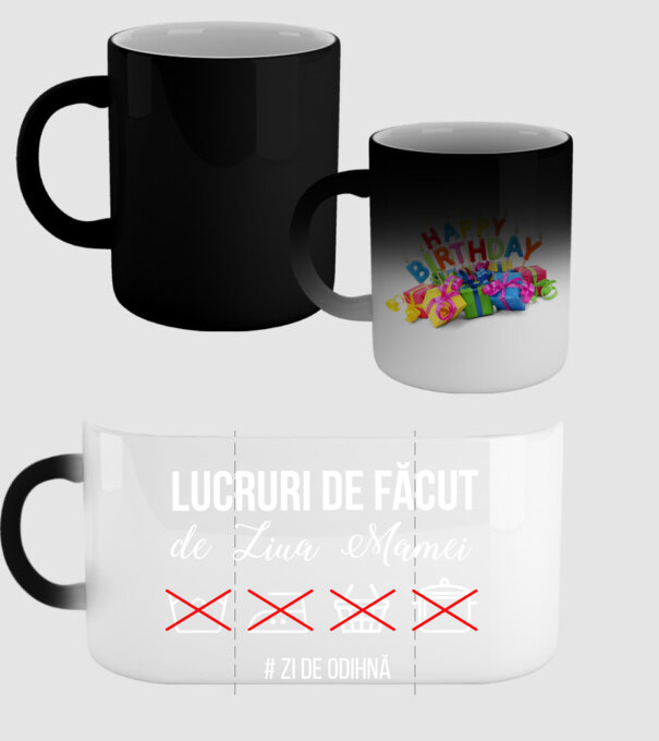 Lucruri de făcut de Ziua Mamei - # zi de odihnă model negru pe tricou