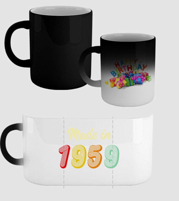 made in 1959 retro model negru pe tricou