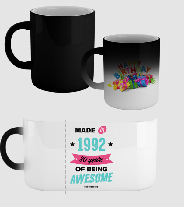 MADE in 1992 model negru pe tricou