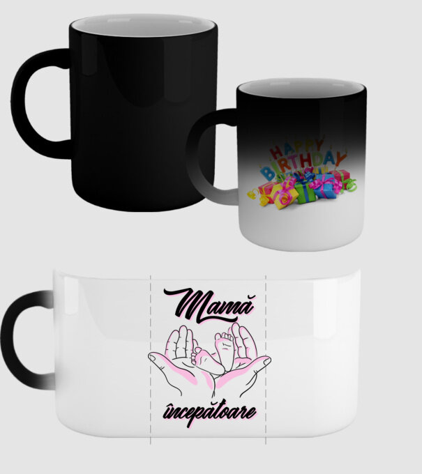 Mamă începătoare model negru pe tricou
