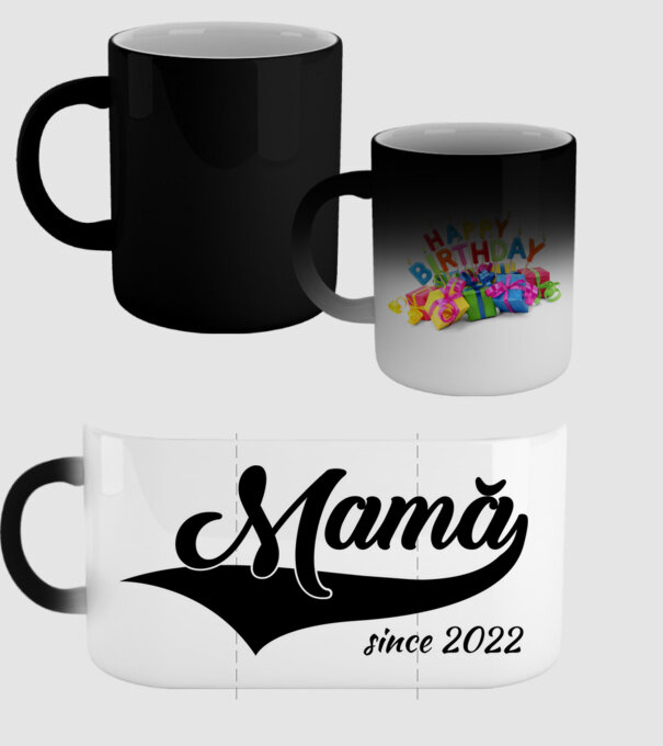 Mamă since 2022 model negru pe tricou