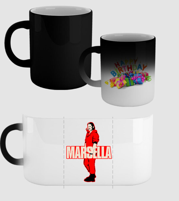 mareille la casa de papel model negru pe tricou
