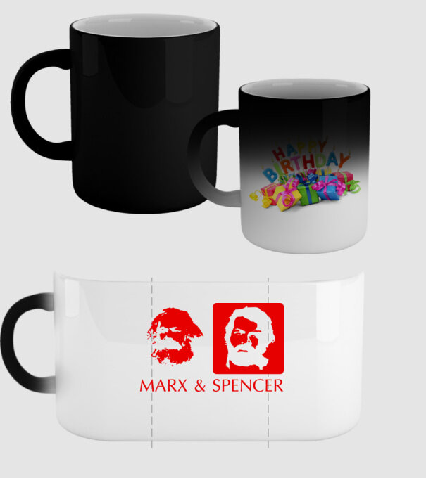 MARX and Spencer model negru pe tricou