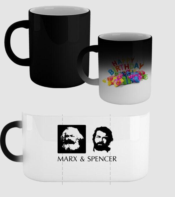 Marx és Bud Spencer model negru pe tricou