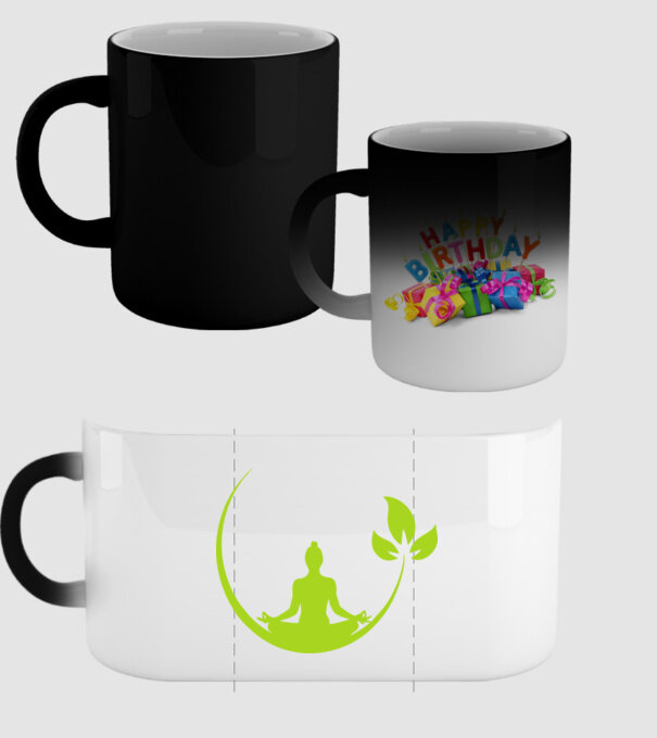meditation leaf model negru pe tricou