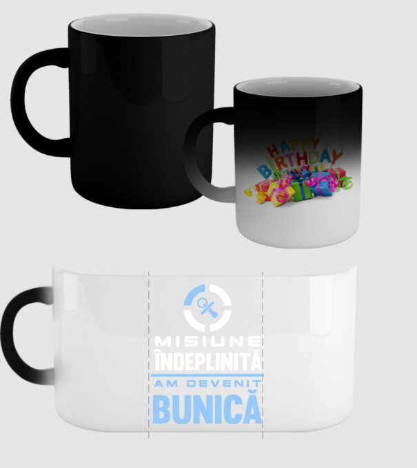 Misiune îndeplinită - am devenit bunică model negru pe tricou