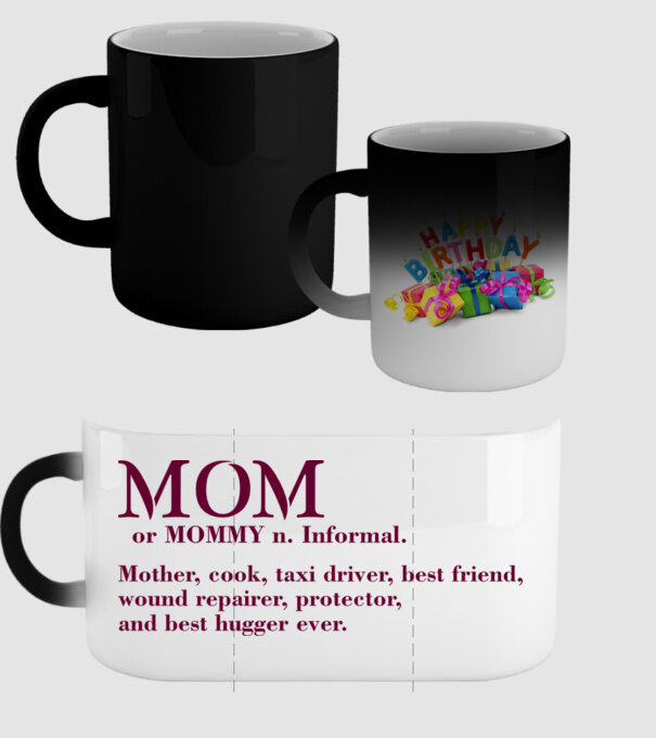 Mom definition model negru pe tricou