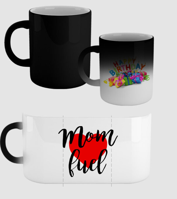 Mom fuel model negru pe tricou